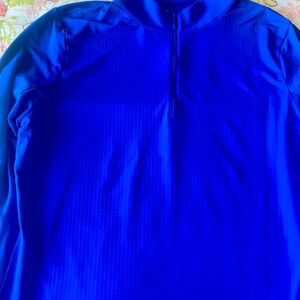 IBKUL royal  blue. Large. Zipper golf shirt